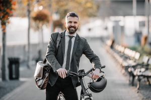 Man with job-bike